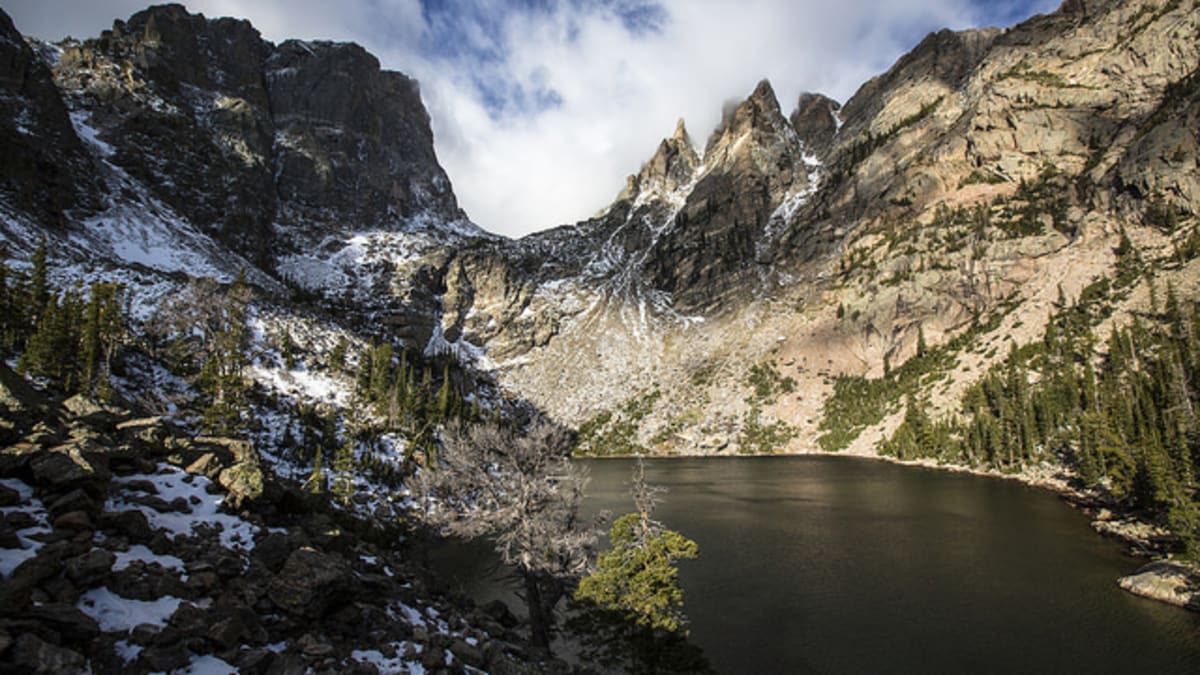 Emerald Lake below Hallett Peak, Rocky Mountain National Park, Colorado