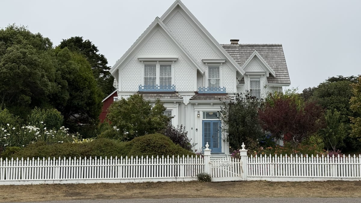 The white Victorian house in Mendocino that played Jessica Fletcher's home in Murder, She Wrote