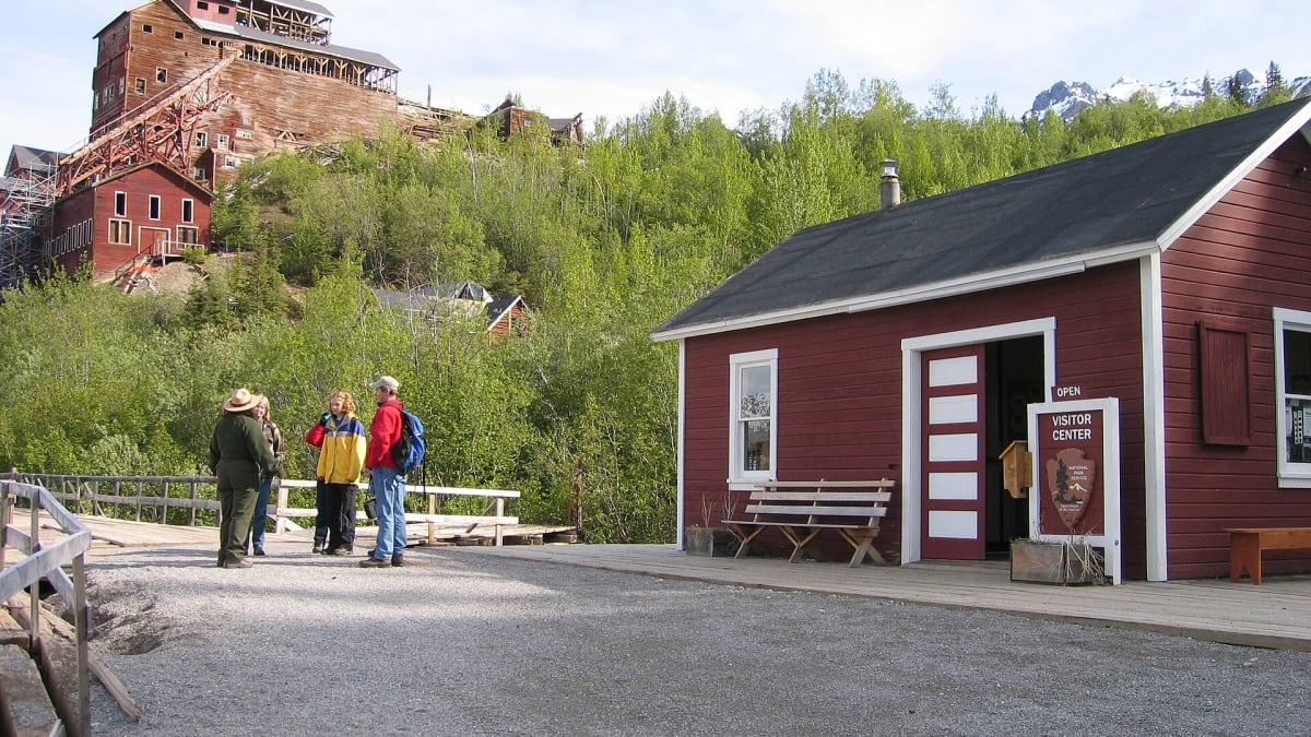 The historic red mill building of Kennecott Mines, Wrangell-St. Elias National Park, Alaska