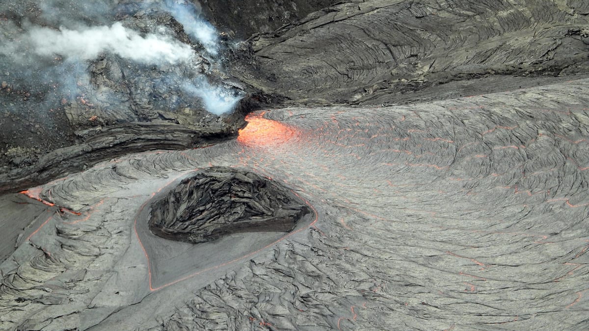 The Halemaumau crater within Kilauea Caldera, Hawaii Volcanoes National Park