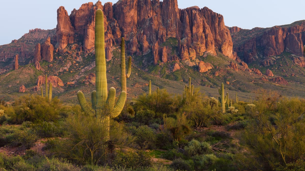 Superstition Mountains (Lost Dutchman State Park area), near Mesa