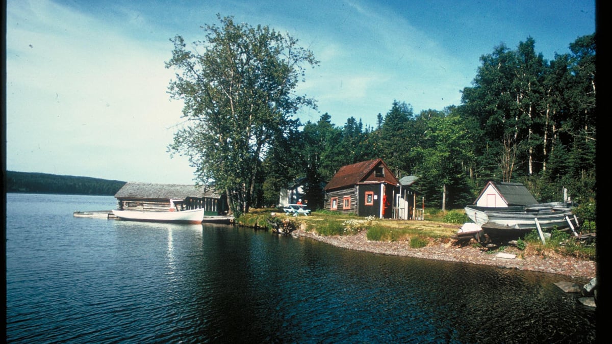 A lakeside cabin along the shore at Isle Royale National Park, Michigan