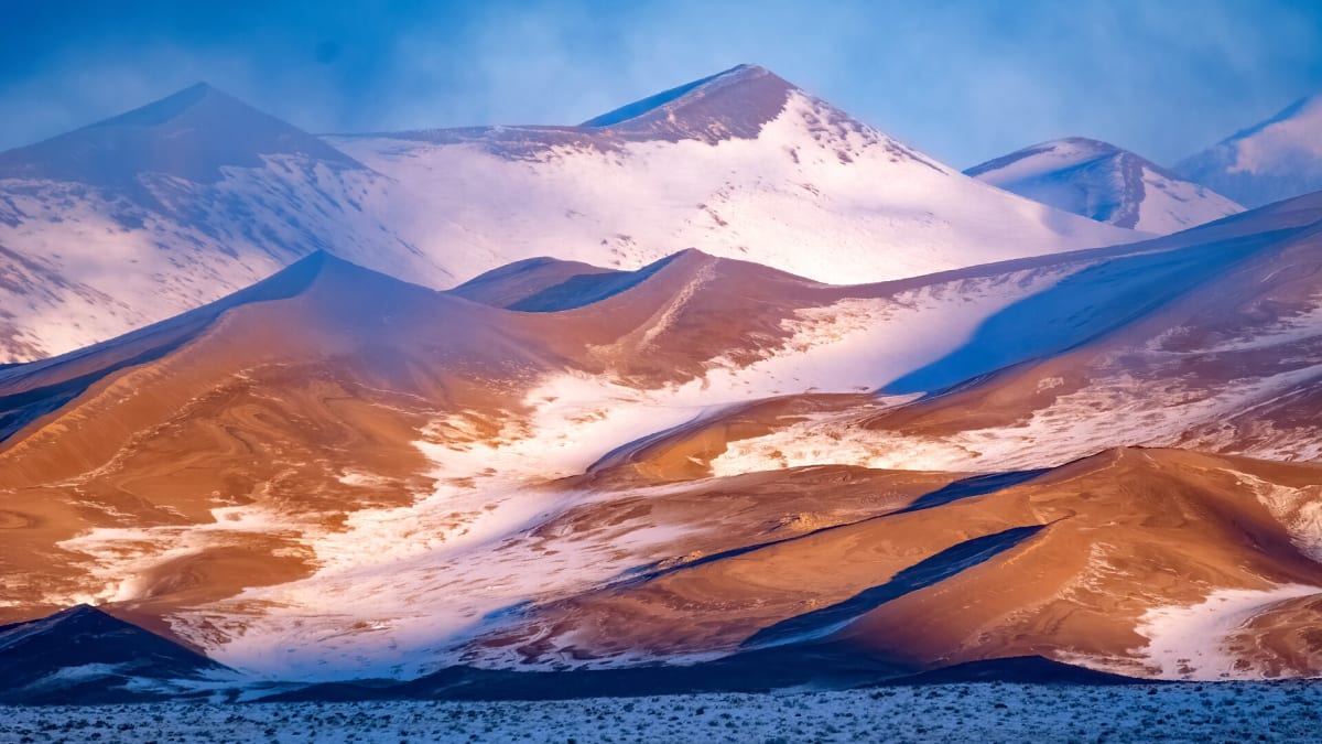 The towering crest of Star Dune, the tallest dune in North America, Great Sand Dunes National Park, Colorado