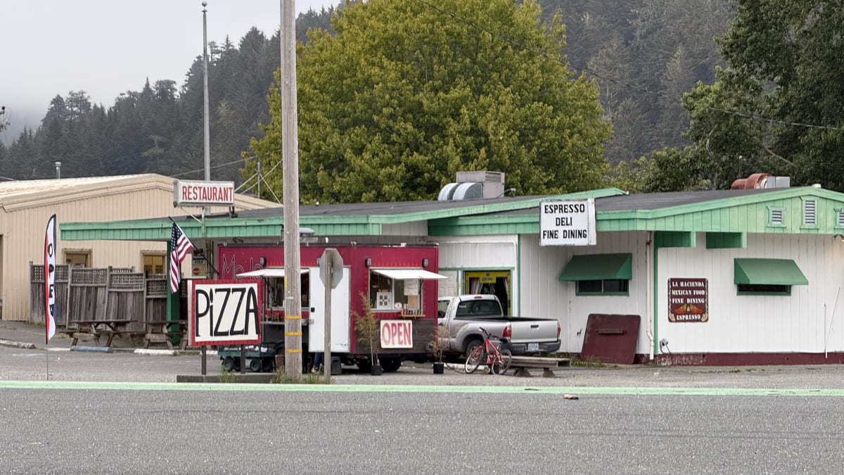 Exterior of Roosevelt Base Camp, boutique motel in Orick, CA