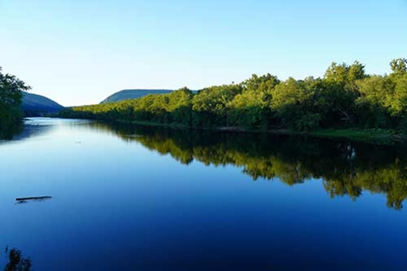 Delaware Water Gap National Recreation Area showing the river valley and ridge views in northeastern Pennsylvania