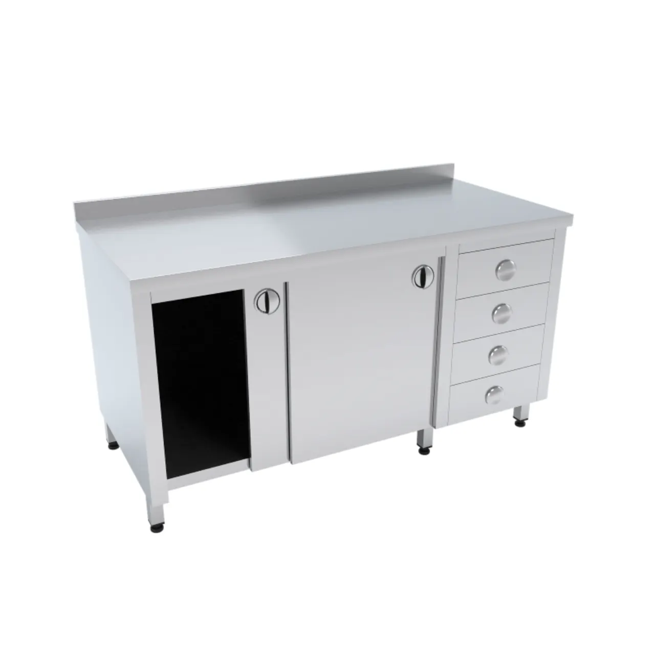 Paslanmaz Çekmeceli Dolap