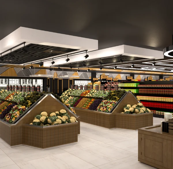 FreshMart Ergonomik Manav Reyonu Tasarımı