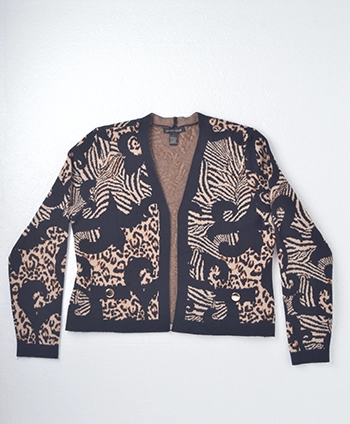 Leopard design cardigan