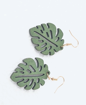 Bohemian Elegant Style Wooden Earrings