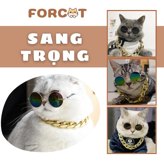 Vòng Cổ Mạ Vàng Cho Mèo