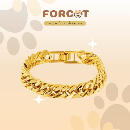 Mèo đeo Vòng Cổ Mạ Vàng