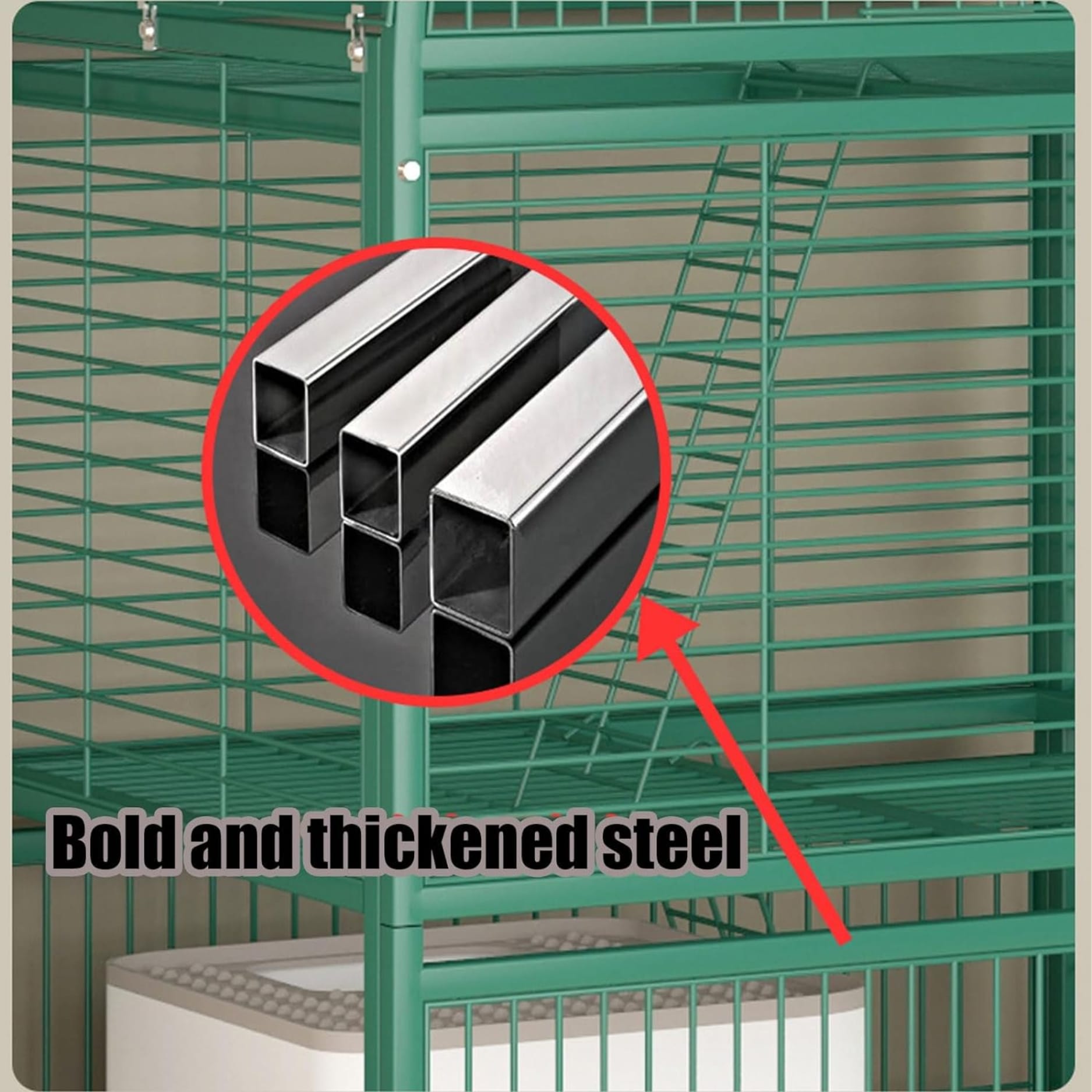 Lồng mèo nan ống 3 tầng