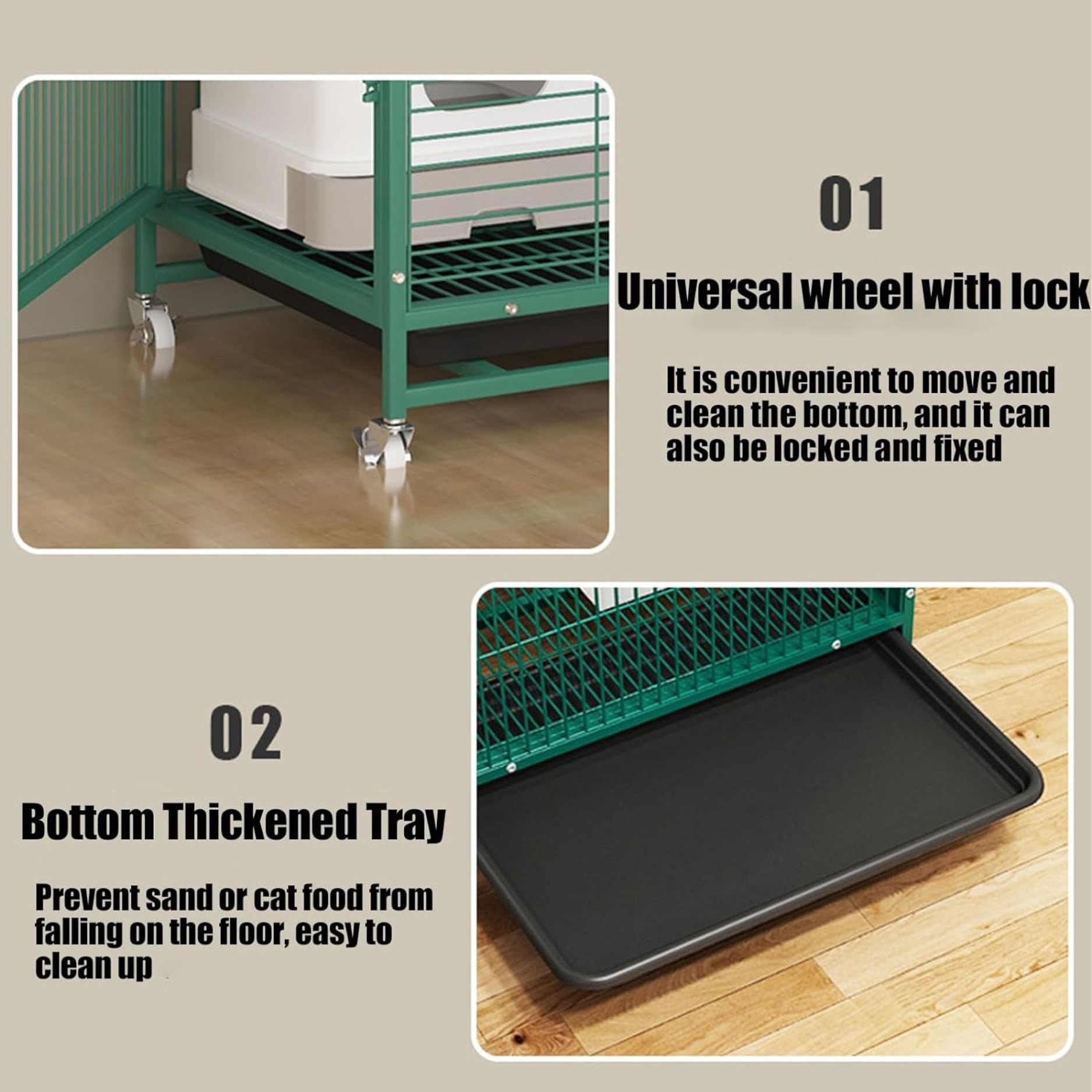 Lồng mèo nan ống 3 tầng