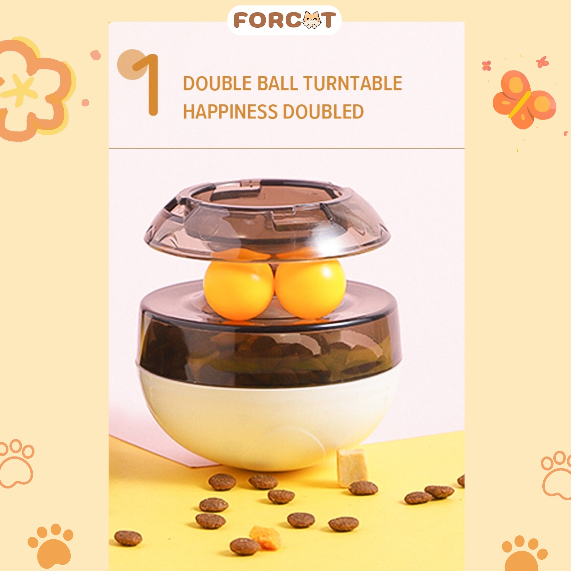 Đồ chơi lật đật ăn hạt tự động cho mèo DORRIKEY