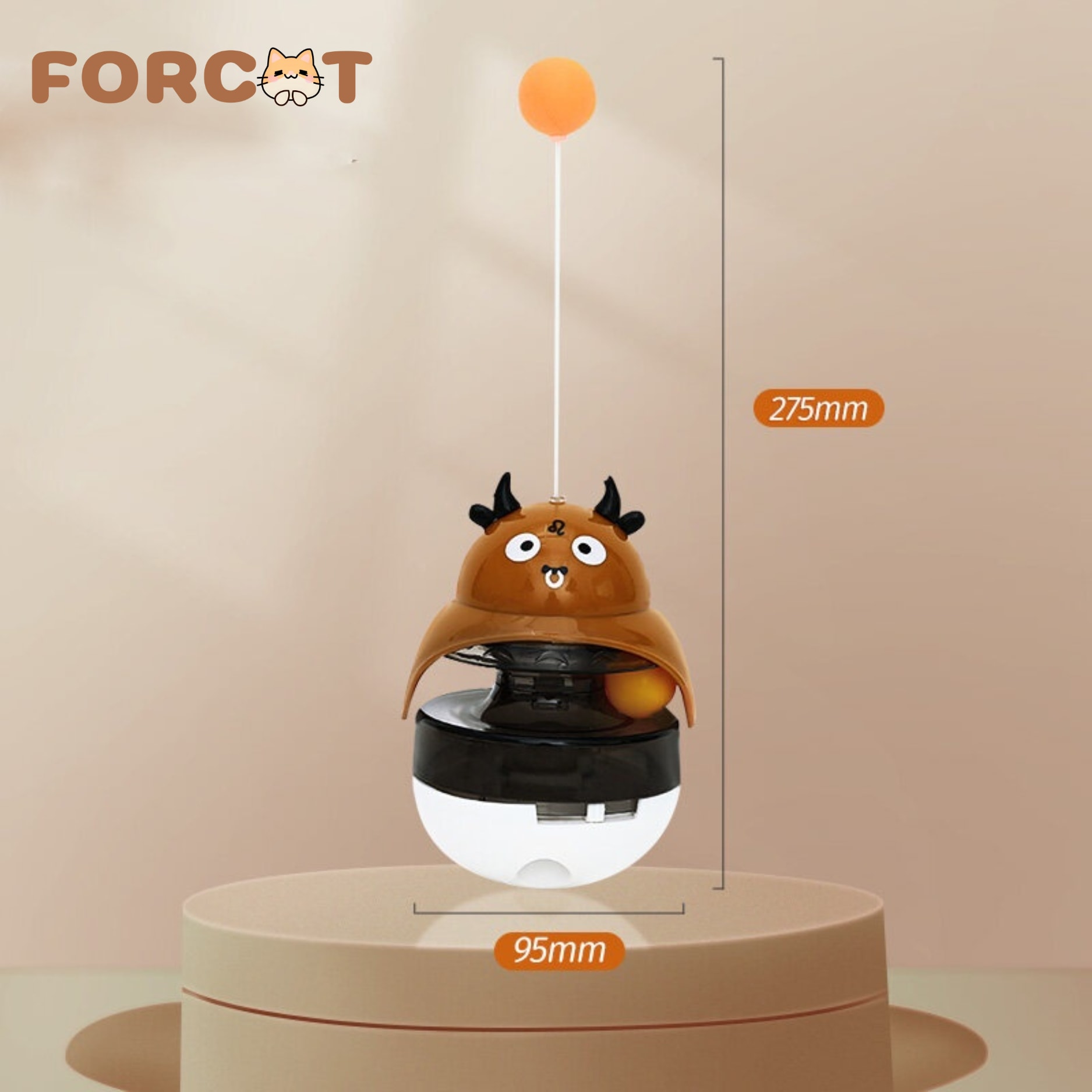 Đồ chơi lật đật ăn hạt tự động cho mèo DORRIKEY Jinniu