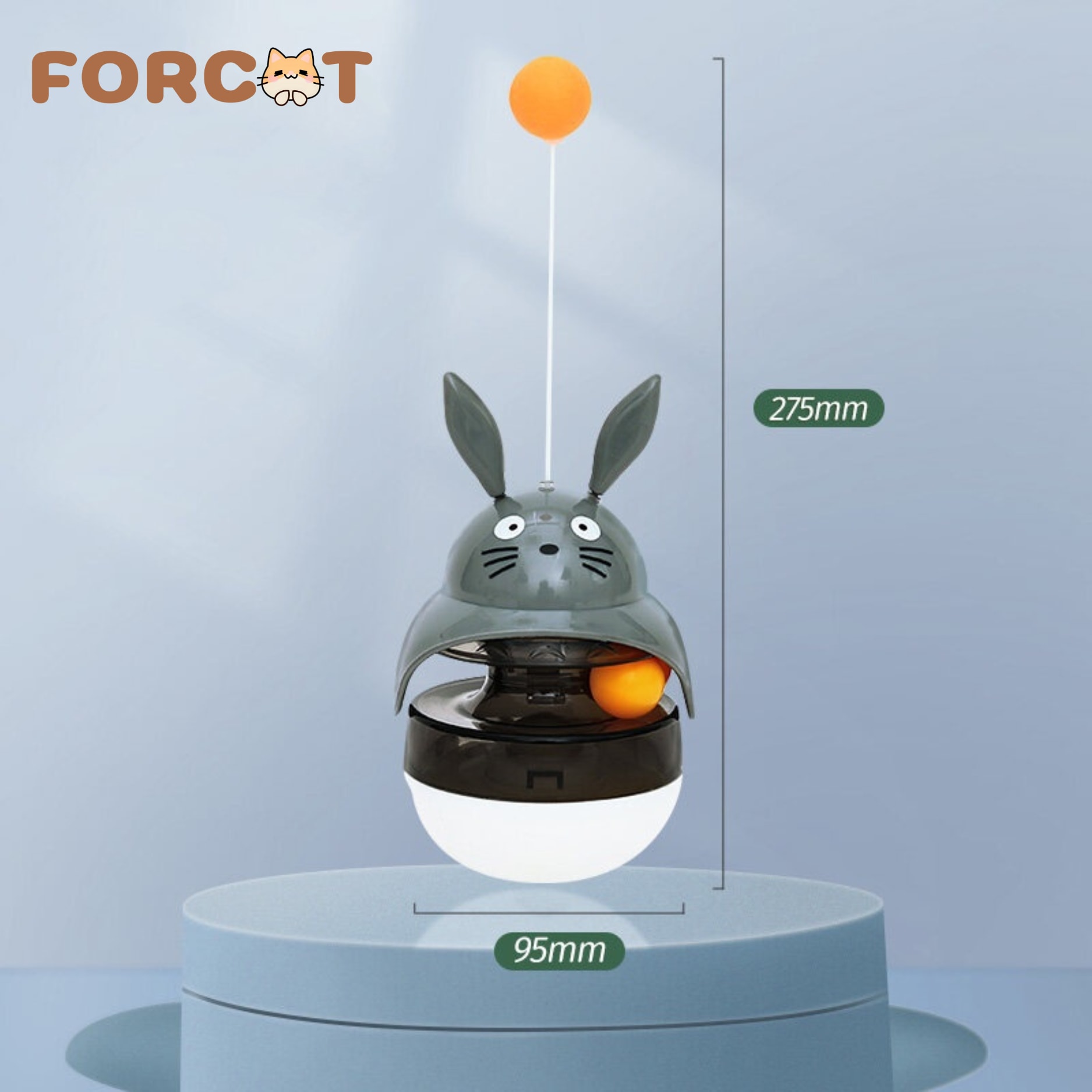 Đồ chơi lật đật ăn hạt tự động cho mèo DORRIKEY Tororo