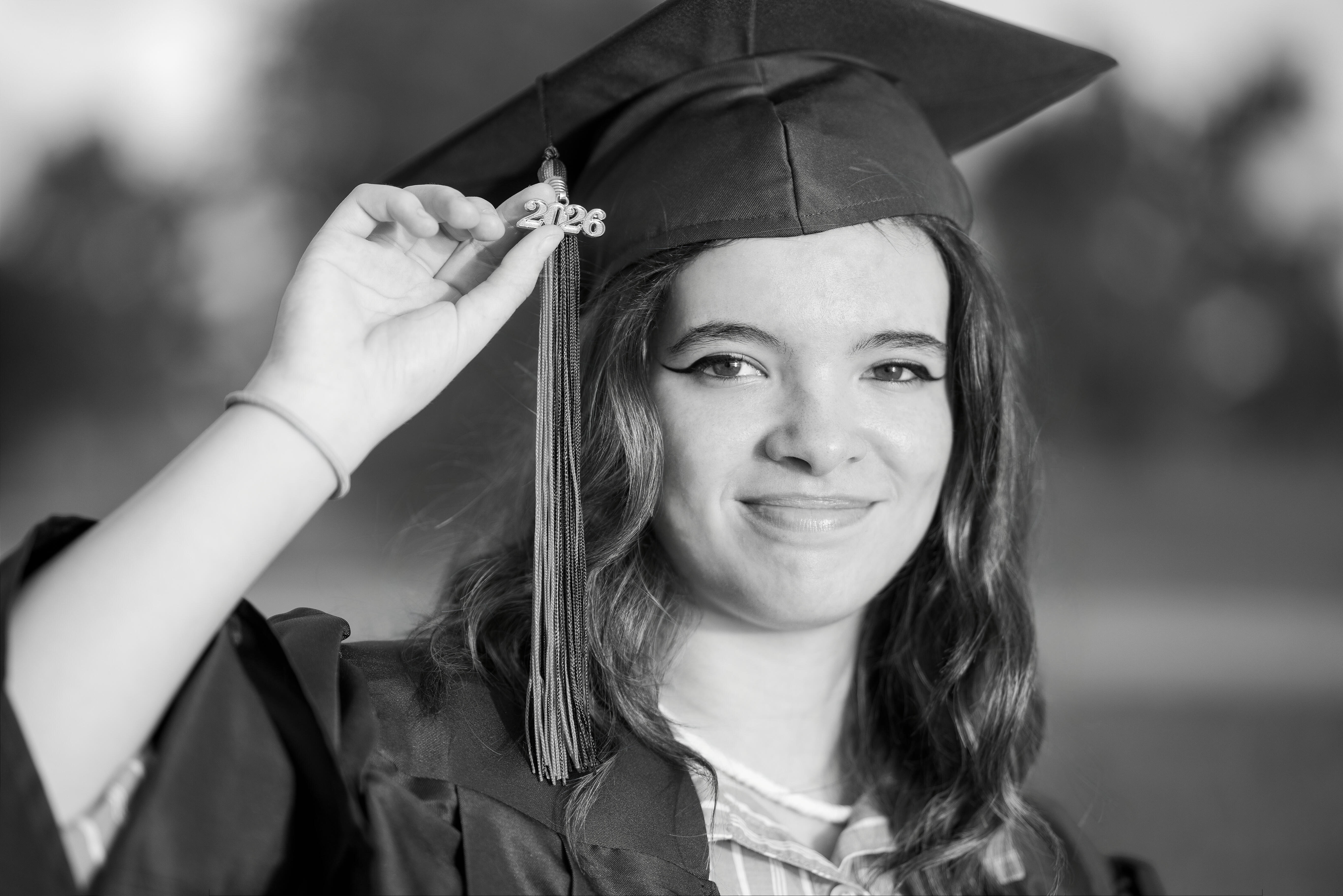 Studio37 graduation photography with cap and gown portraits