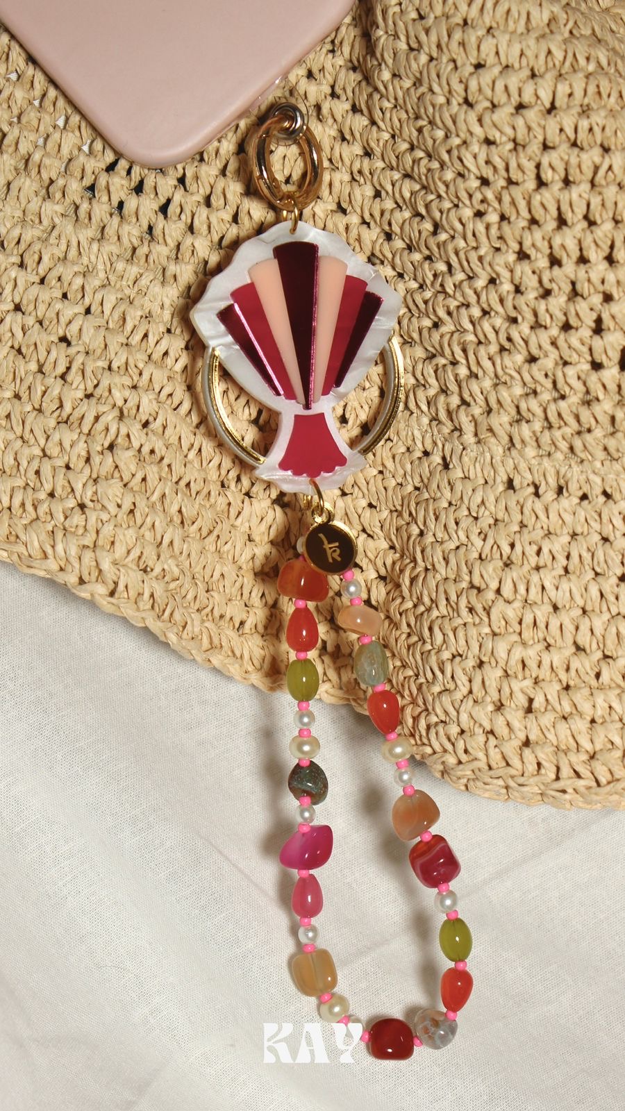 POPPY SHELL PHONE STRAP