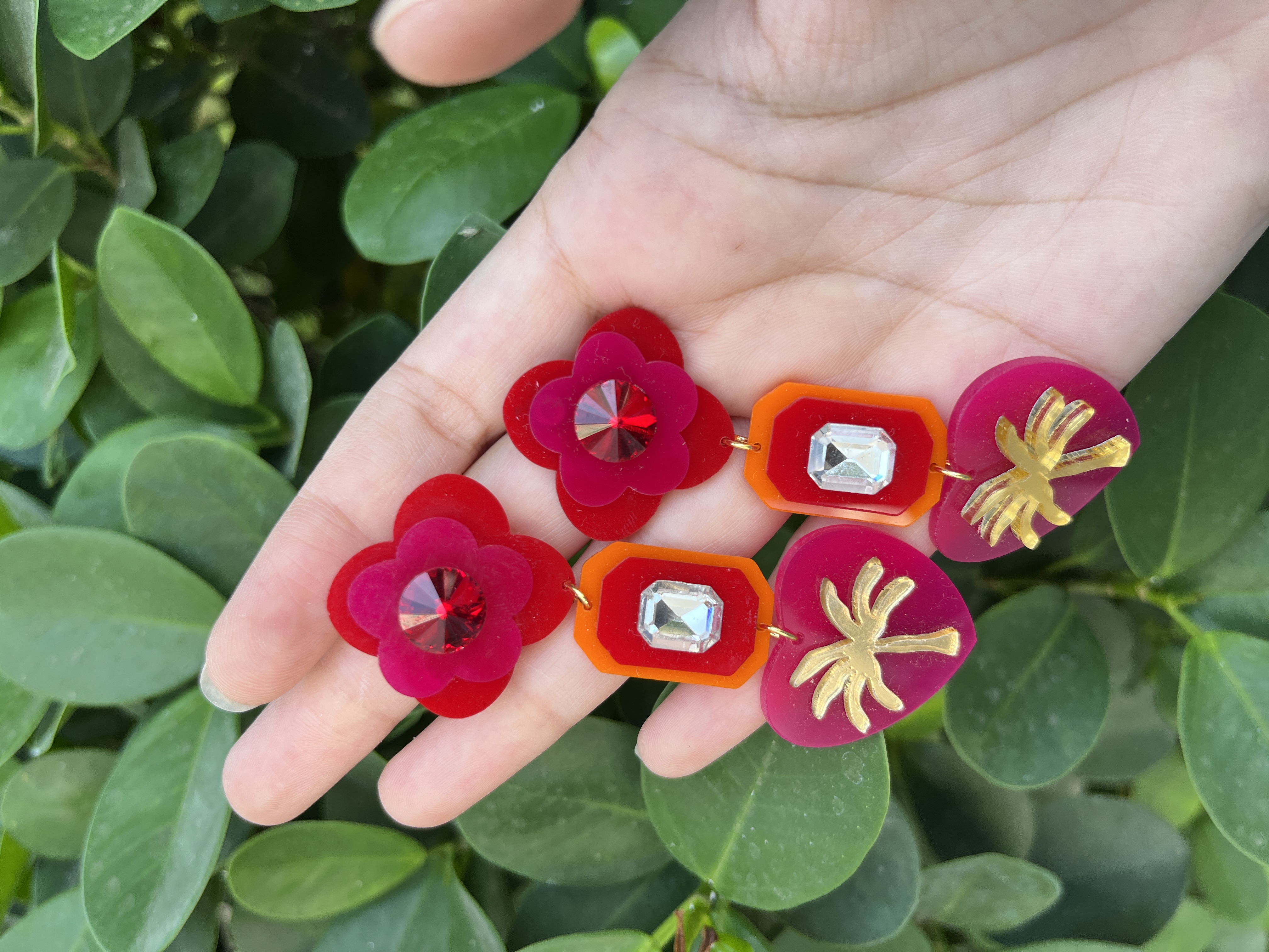 TROPICAL PALM PARADISE EARRINGS