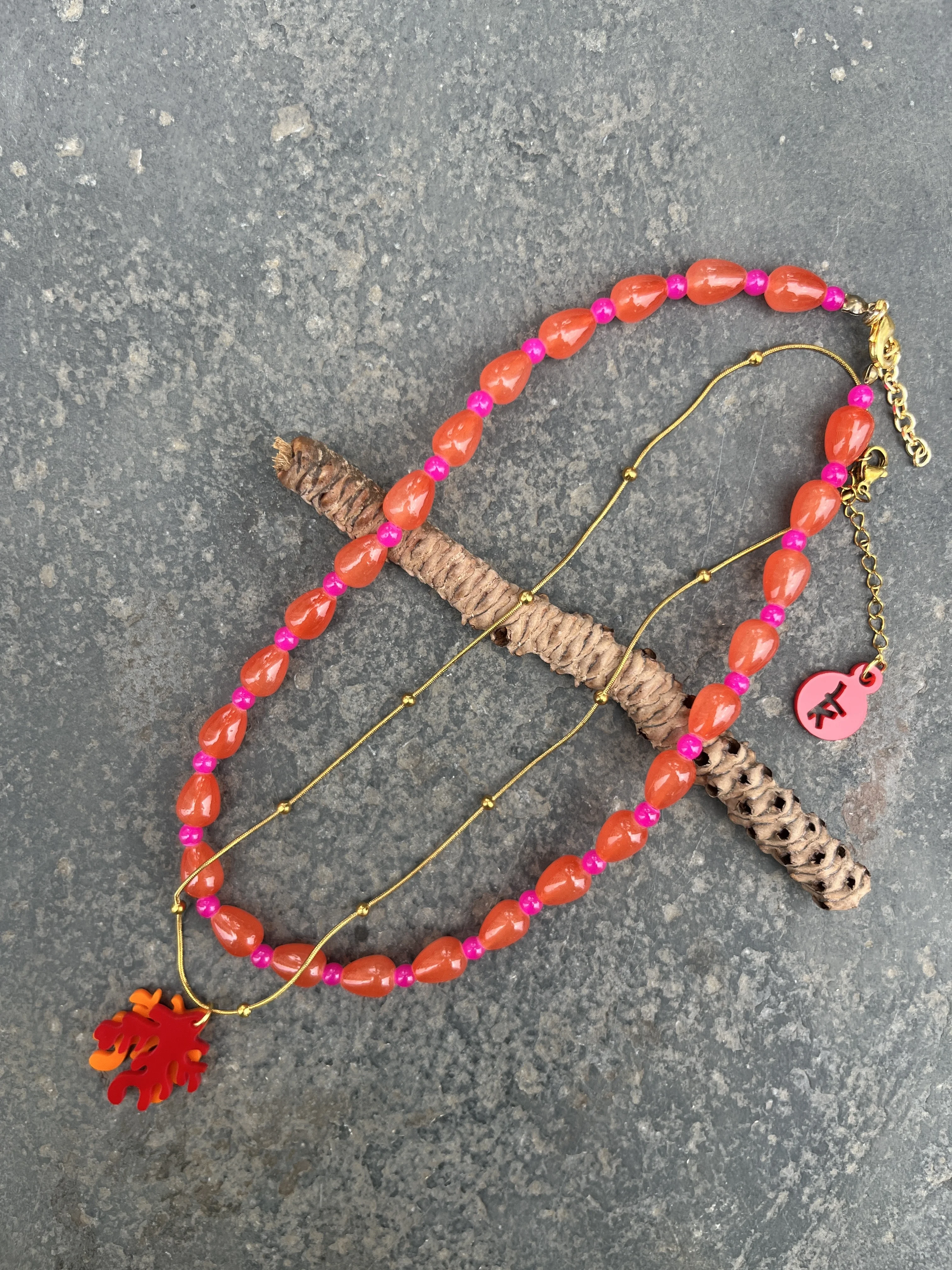AQUA CORAL NECKPIECE