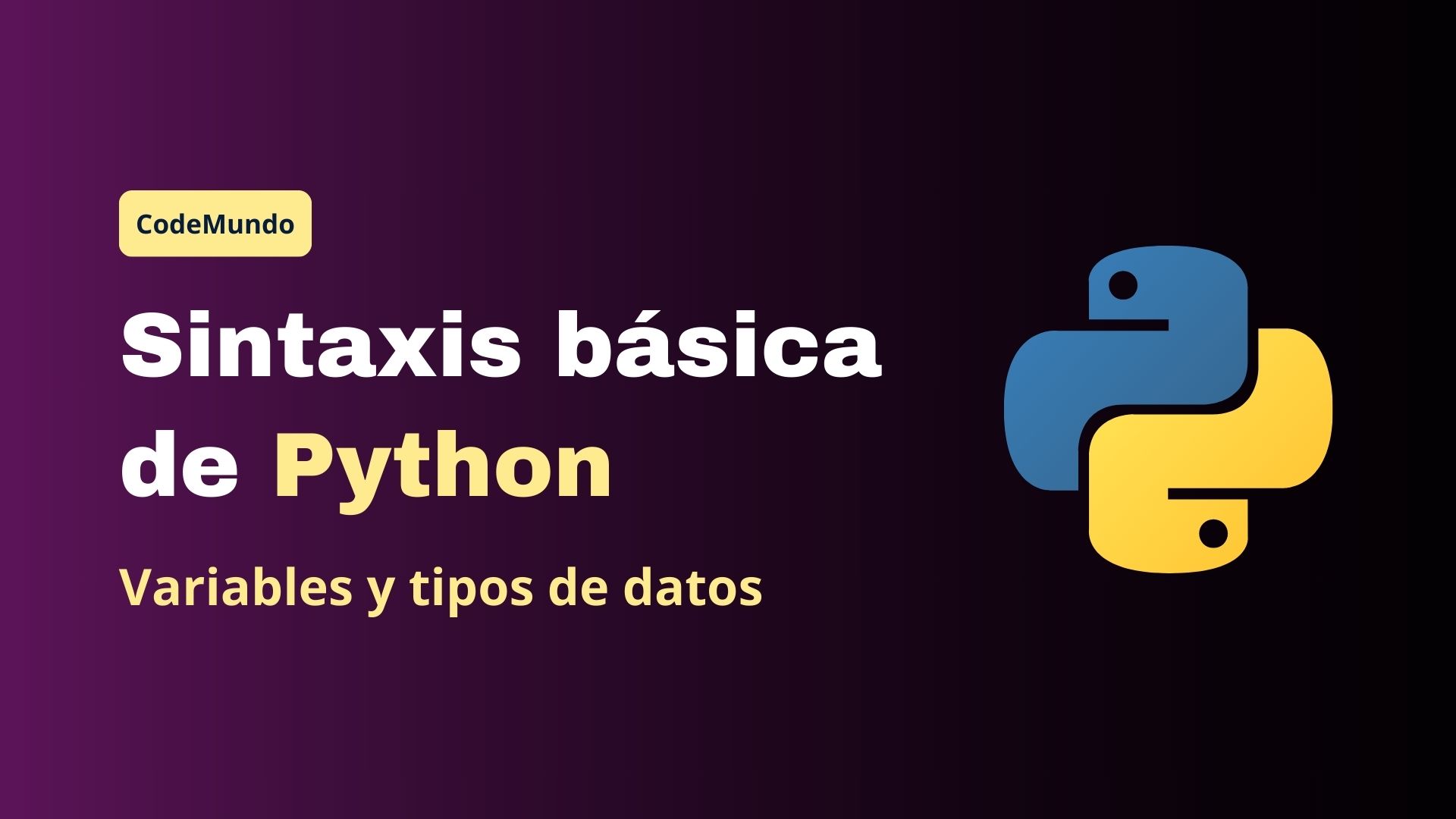 Introducción a la sintaxis básica de Python: Variables y tipos de datos