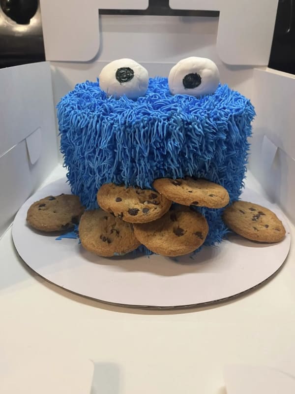 Cute Cookie Monster Cake by Christy's Cakes