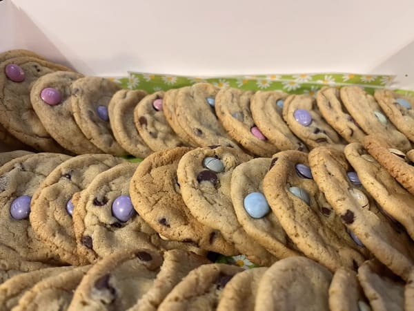 Delicious M&M and Chocolate cookies by Christy's Cakes