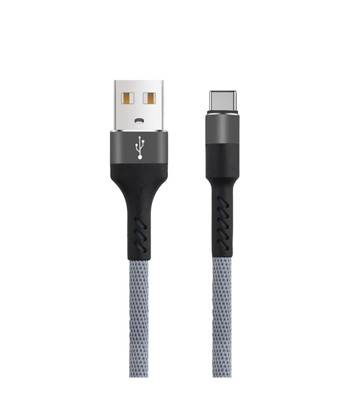 Cabo USB-A 2.0 para USB-C Cinza – 1 Metro, 2A