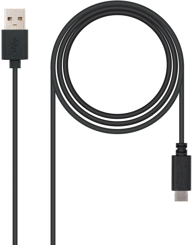 Cabo USB-A 2.0 para USB-C 1 Metro – Preto, 3A