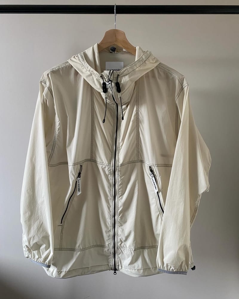 AND WANDER Pertex Wind Jacket — Ivory · XL