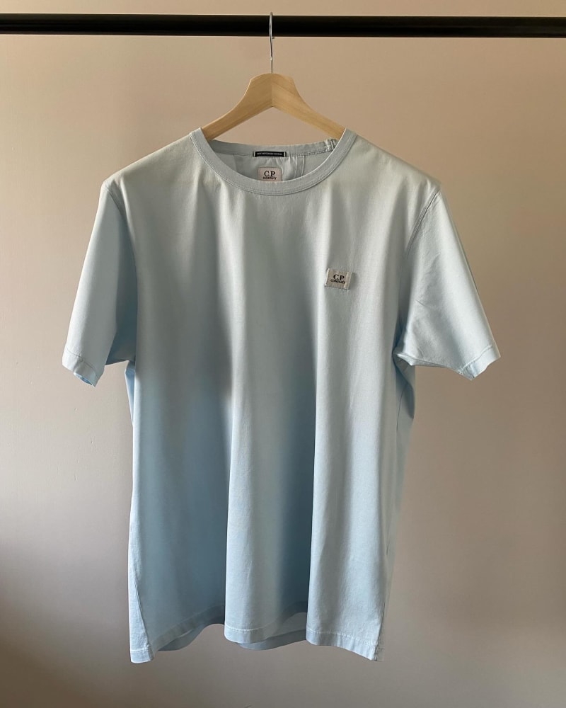 C.P. COMPANY 70/2 Mercerized Jersey T-Shirt — Starlight Blue · XL–XXL