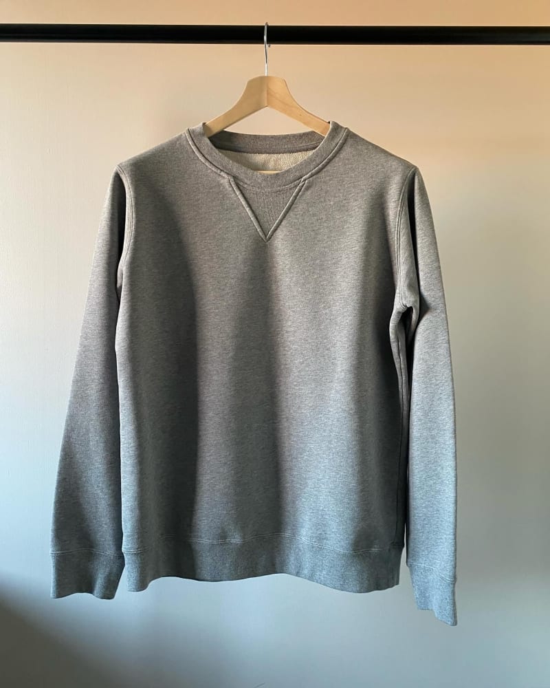 MAISON MARGIELA Loopback College Sweatshirt — Grey Melange · 50 / L