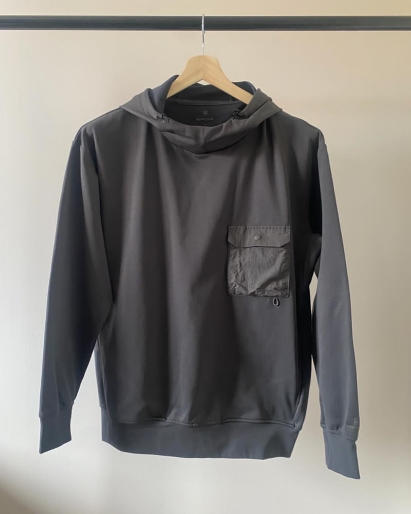 SNOW PEAK Insect Shield Technical Hoodie — Charcoal · L