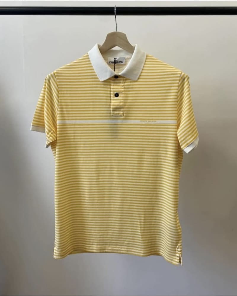 STONE ISLAND · Marina Marina Polo — Yellow / White · L