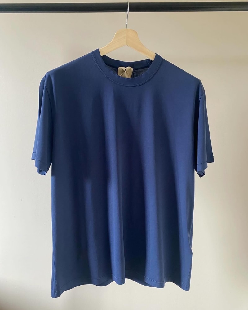 TEN C Makò Cotton T-Shirt — Royal Blue · L–XXL