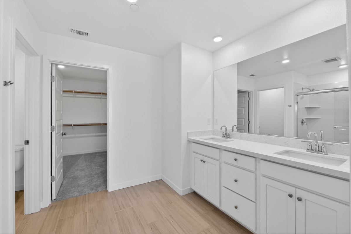 Carefully coordinated tile, fixtures, and finishes
