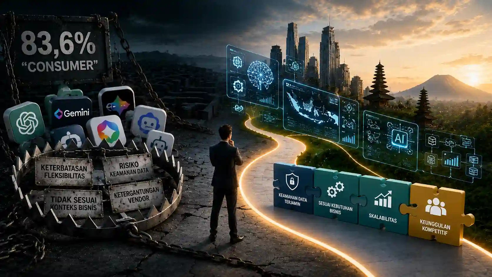 The 83.6% Consumer Trap: Why Indonesian Enterprises Need Custom AI Development