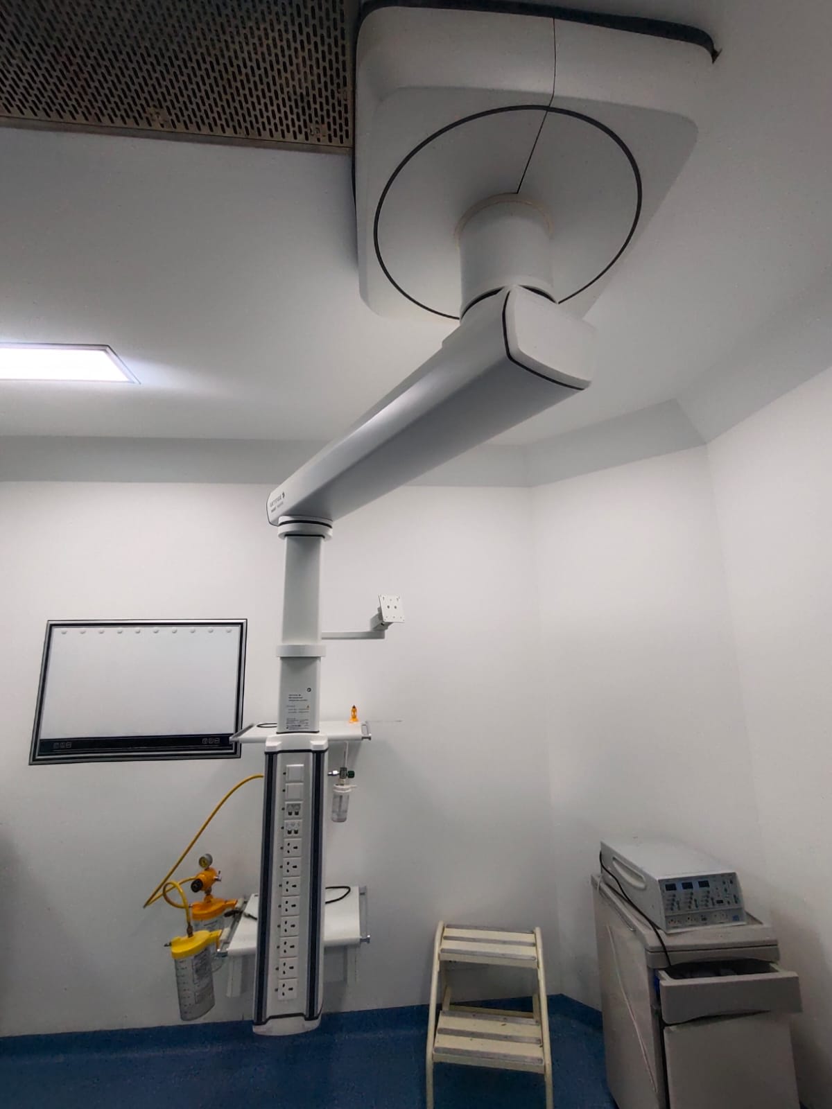 Single arm ICU pendant with oxygen supply for critical care at Womb2Bloom Hospital