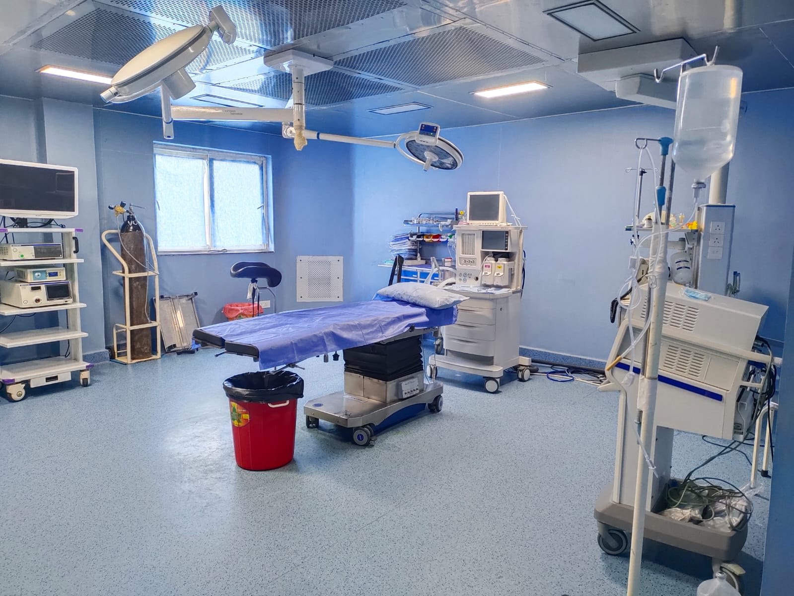 Hysteroscopy and theatre setup for gynecological procedures at Womb2Bloom Hospital