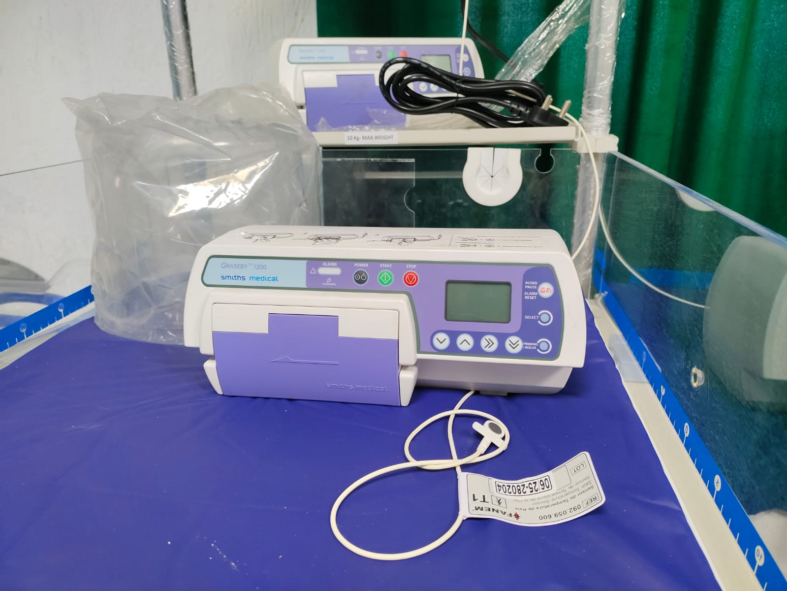 Modern digital infusion pump for precise neonatal medication delivery at Womb2Bloom