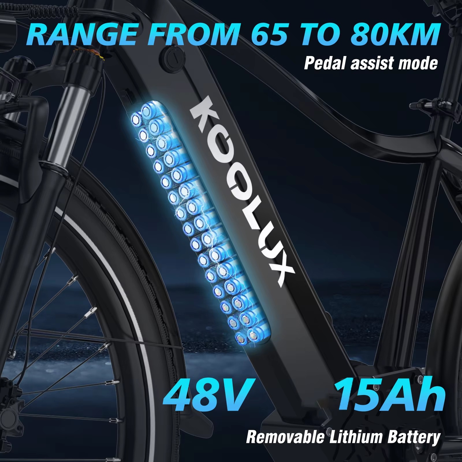 KOOLUX X3 Commuter Electric Bike battery