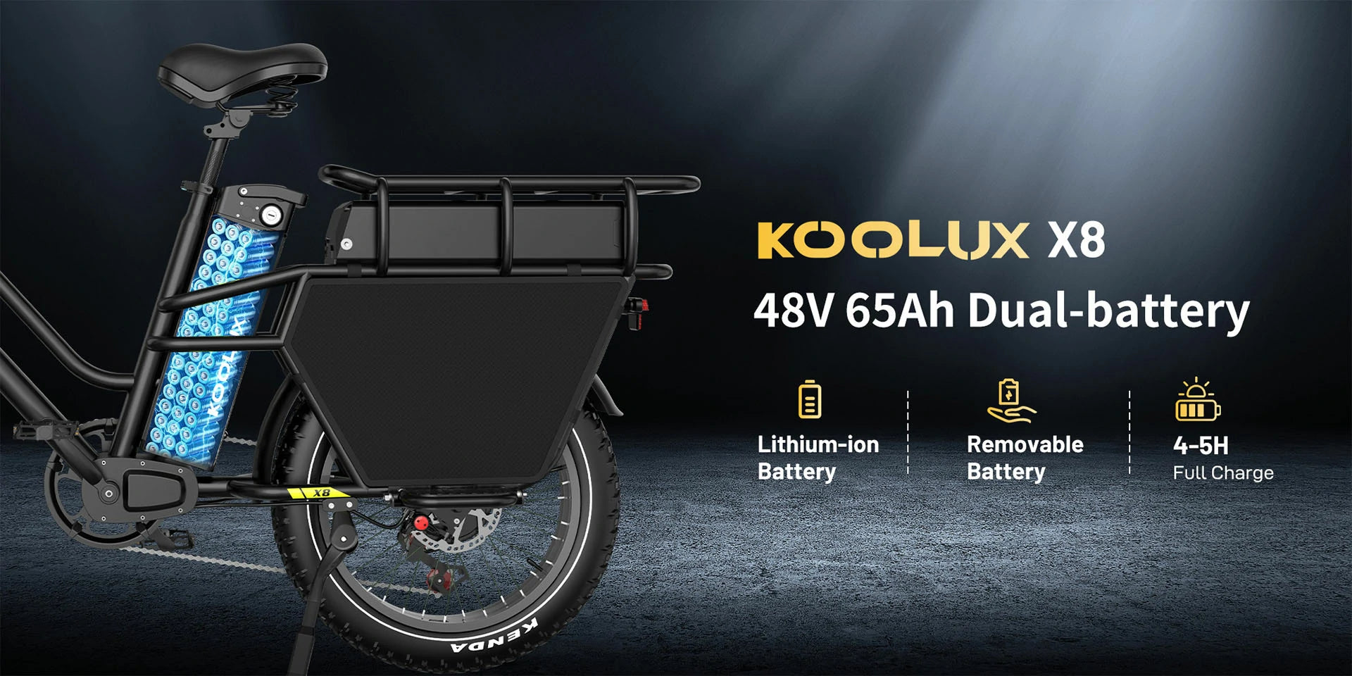 KOOLUX X8 (UK) Electric Bike double battery