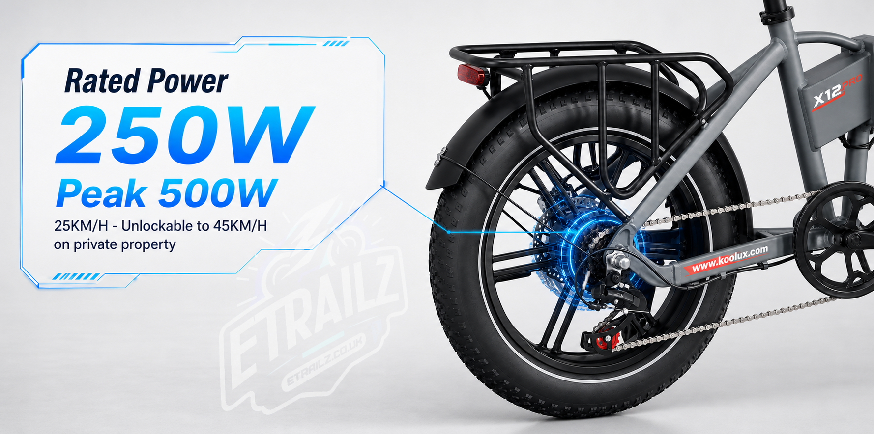 KOOLUX X12 | 250W | 48V 13Ah | 55-120KM main bike view