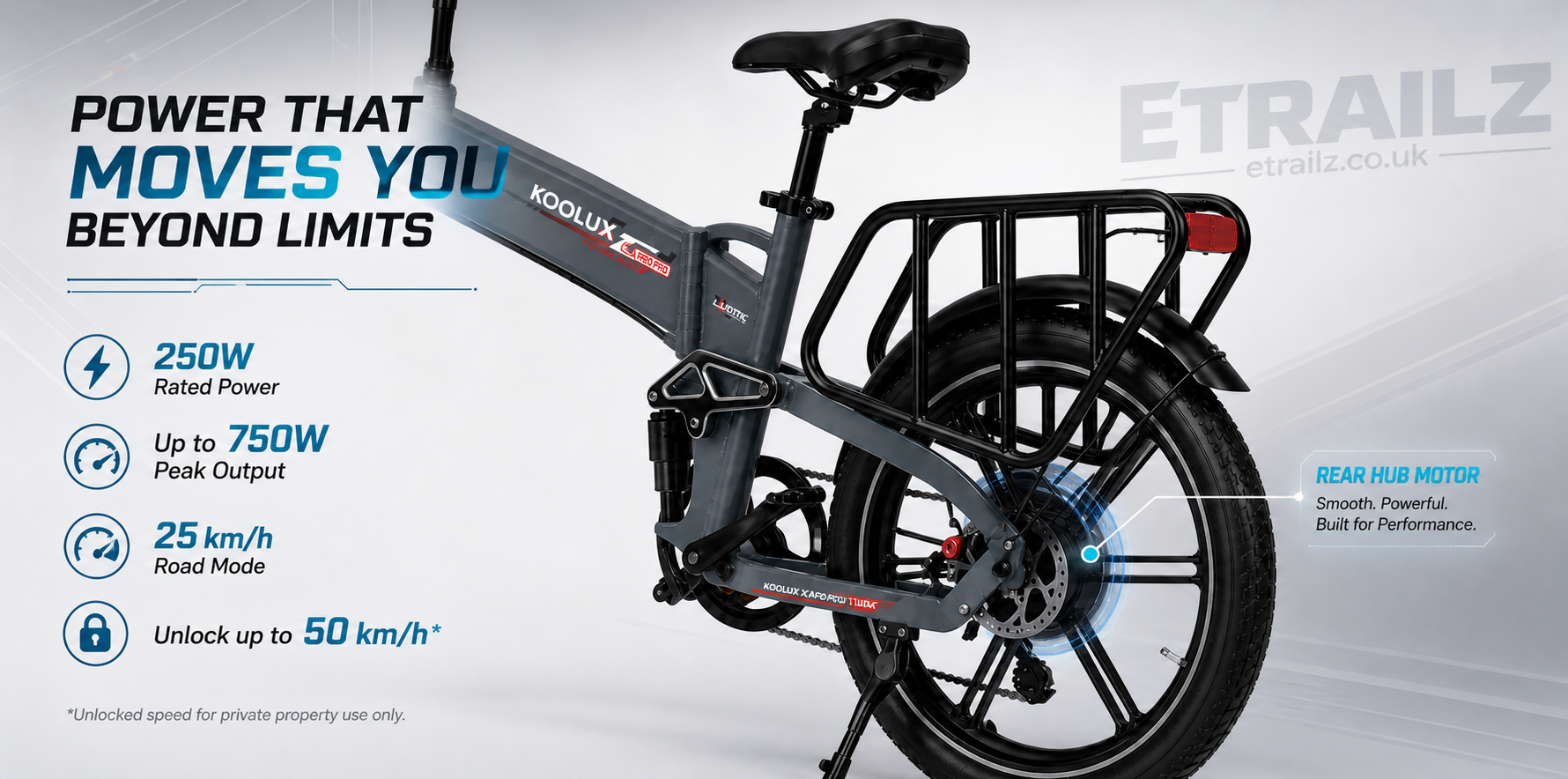 KOOLUX X12 PRO | 250W | 48V 15Ah | 25 KM/H main bike view