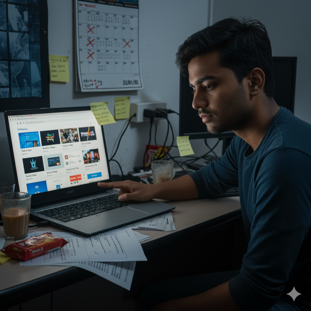 Developer struggling with portfolio projects