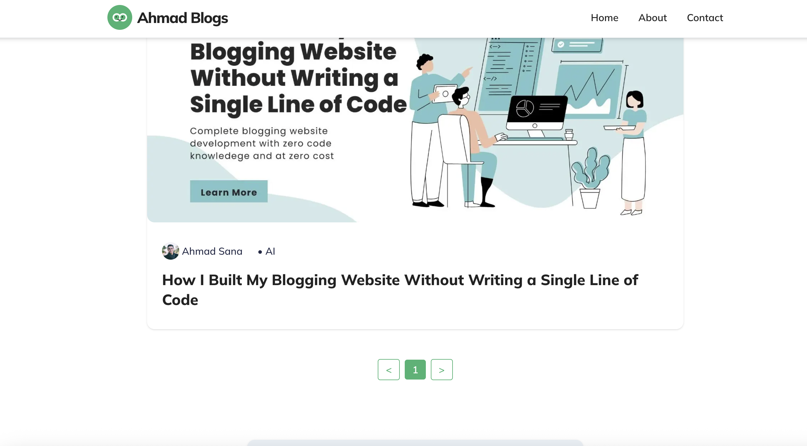 Next.js blog screenshot