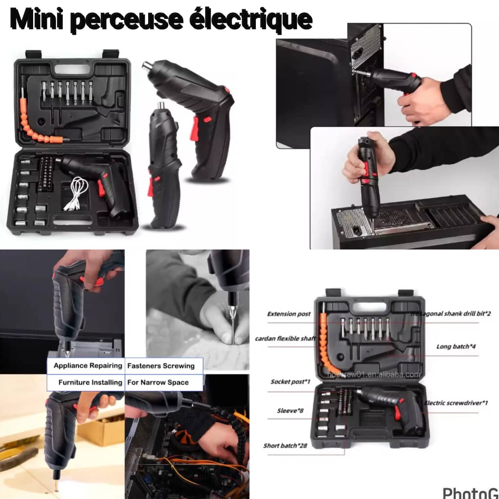 perceuse électrique et tournevis le moyen