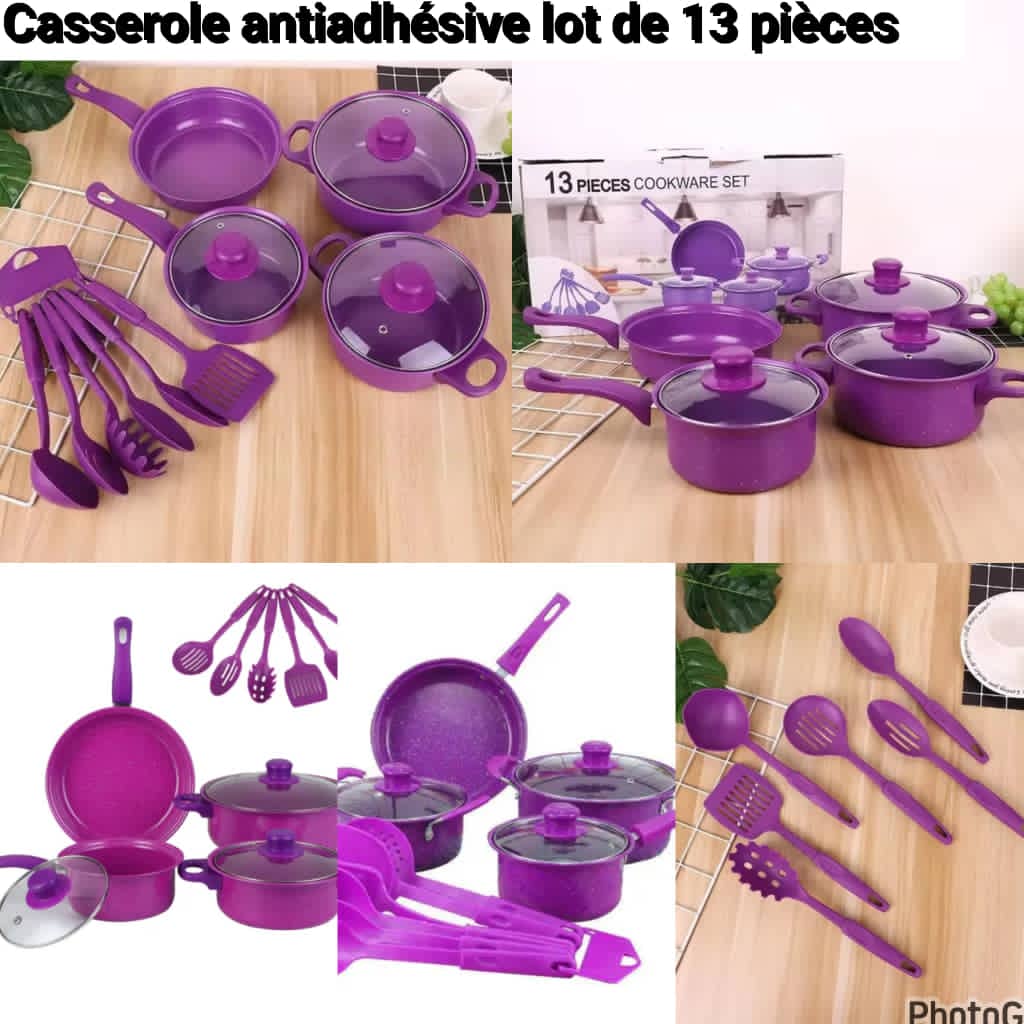 Casserole antiadhésive lot de 13 pièces disponibles immédiatement