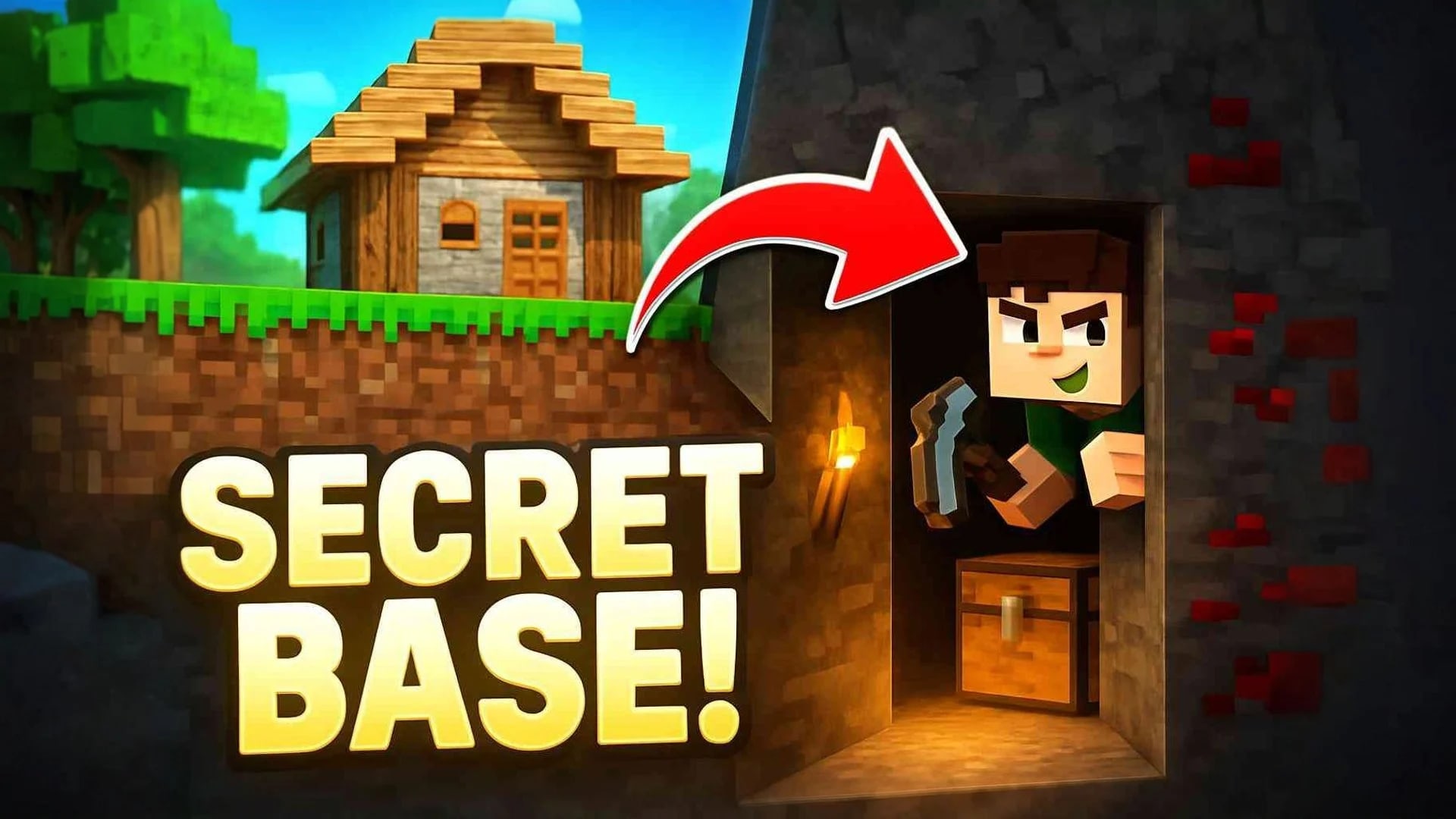 Minecraft style YouTube thumbnail example 1 Minecraft style thumbnail example 1 - Viral YouTube thumbnail design