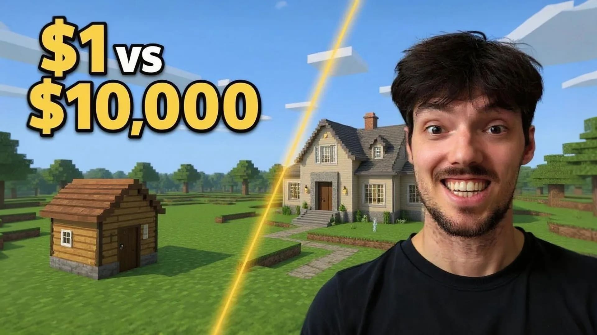 Minecraft style YouTube thumbnail example 3 Minecraft style thumbnail example 3 - High-impact YouTube thumbnail design